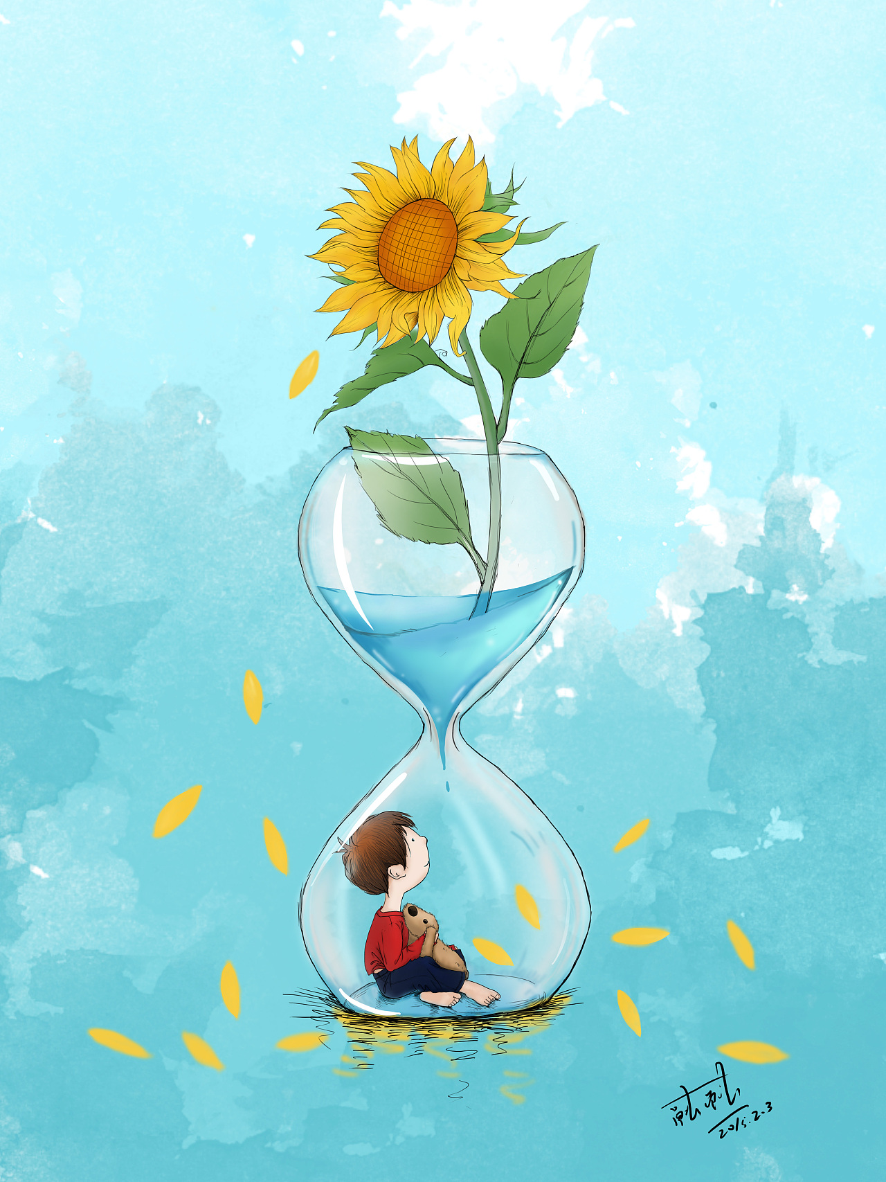 自闭症儿童插画